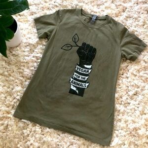 NEXT LEVEL Vegan For The Animals T-Shirt - Size S